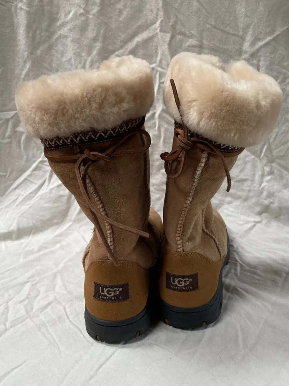UGG Australia Chestnut Suede Shearling Weather Boots Size 8 / F3007G